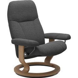 Relaxsessel STRESSLESS "Consul", grau (dunkelgrau q2 faron), B:72cm H:94cm T:70cm, Leder BATICK: BATICK ist ein leicht korrigiertes, durchgefärbtes und genarbtes Möbelleder, bei dem die meisten Unebenheiten und Spuren in der Regel entfernt wurden., Leder PALOMA: PALOMA ist ein durchgefärbtes Semianilin-Möbelleder mit natürlicher Narbung., ROHLEDER Stoff Q2 FARON: Ein fester zuverlässiger Bouclu00e