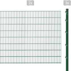 Doppelstabmattenzaun ARVOTEC "ESSENTIAL 163 zum Einbetonieren", grün (dunkelgrün), H:163cm, Stahl, Kunststoff, Zaunelemente, Zaunhöhe 163 cm, Zaunlänge 2 - 60 m