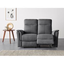 2-Sitzer HOME AFFAIRE "Southbrook", grau (anthrazit), B:144cm H:99cm T:92cm, Webstoff 95% Polyester 5% Nylon, Sofas, mit manueller und elektrischer Relaxfunktion