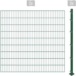 Einstabmattenzaun ARVOTEC "ESSENTIAL 180 zum Einbetonieren", grün (dunkelgrün), H:180cm, Stahl, Kunststoff, Zaunelemente, Zaunhöhe 180 cm, Zaunlänge 2 - 60 m