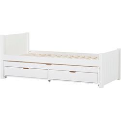 Kinderbett HOPPEKIDS "Deluxe", weiß, Liegefläche B/L: 90cm x 190cm, kein Härtegrad, Front aus MDF (Holzwerkstoff), Betten, 90x200 + Auszieh-Gästebett