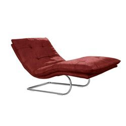 Relaxliege W.SCHILLIG "daily dreams", rot (marsala s37), B:95cm H:91cm T:170cm, Stoff S37 (100% Polyester), Sofas, in Waffelkissen-Optik, wahlweise mit Motor, Freischwingergestell