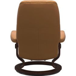 Relaxsessel STRESSLESS "Consul", braun (new caramel), B:85cm H:100cm T:77cm, Leder BATICK: BATICK ist ein leicht korrigiertes, durchgefärbtes und genarbtes Möbelleder, bei dem die meisten Unebenheiten und Spuren in der Regel entfernt wurden., Leder PALOMA: PALOMA ist ein durchgefärbtes Semianilin-Möbelleder mit natürlicher Narbung., ROHLEDER Stoff Q2 FARON: Ein fester zuverlässiger Bouclu00e9 mit 