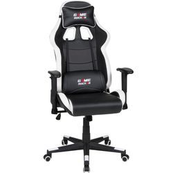 Gaming-Stuhl DUO COLLECTION "Game-Rocker G-10" Stühle Gr. B/H/T: 66 cm x 125 cm x 66 cm, Kunstleder-Netzstoff, Gaming-Chair + Kunststoff-Polypropylen, schwarz (schwarz, weiß, schwarz)