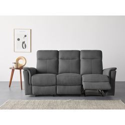 3-Sitzer HOME AFFAIRE "Southbrook", grau (anthrazit), B:197cm H:99cm T:92cm, Webstoff 95% Polyester 5% Nylon, Sofas, mit manueller und elektrischer Relaxfunktion