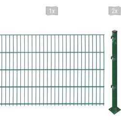 Doppelstabmattenzaun ARVOTEC "ESSENTIAL 83 zum Aufschrauben", grün (dunkelgrün), H:83cm, Stahl, Kunststoff, Zaunelemente, Zaunhöhe 83 cm, Zaunlänge 2 - 60 m
