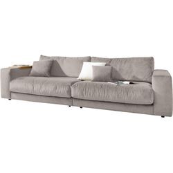 Big-Sofa 3C CANDY "Enisa II", grau (light, grau), B:290cm H:86cm T:127cm, 100% Polyester, Sofas, incl. 1 Flatterkissen, Wahlweise mit Flecken-Schutz-Bezug Easy care