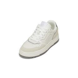 Sneaker MARC O'POLO "aus hochwertigem Rindleder" Gr. 36, weiß, Damen, Obermaterial: 100% Leder (Rind), unifarben, Schuhe