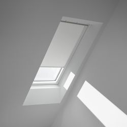 VELUX Verdunklungsrollo "DKL S10 1025SWL" Rollos weiße Führungsschienen & Griffleiste Gr. S10, stufenlos positionierbar, weiß (weiß, weiß)