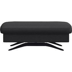 Pouf FLEXLUX "Glow Sitzhocker, Polsterhocker", schwarz (deep schwarz), B:95cm H:81cm T:65cm, Leder, Poufs, Hocker mit Stauraum, Fuß schwarz