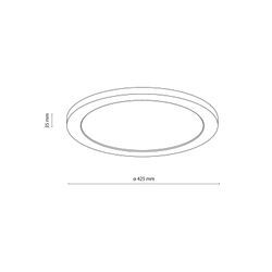 LED-Panel Aqua, buche, Ø 42,5 cm, 36 W