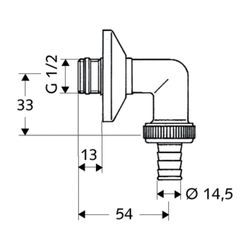 Schell Anschlussbogen Rosette, ASAG easy, 1/2", Chrom 248370699