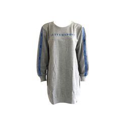 Jette Sport Sweatkleid grau blau Größe XL 48/50 Baumwolle Viskose