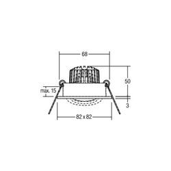 BRUMBERG LED-Einbaustrahler Tirrel-S, on/off, schwarz matt