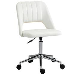 Vinsetto Bürostuhl ergonomisch geformt, high-end gaslift Beige 49 x 54 x 79-91 cm (BxTxH)