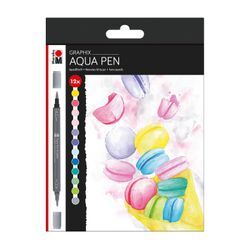 Persen Verlag Marabu Aqua Pen Graphix, 12er-Set - Ice Ice Baby