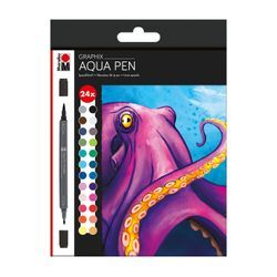 Persen Verlag Marabu Aqua Pen Graphix, 24er-Set - Octopy