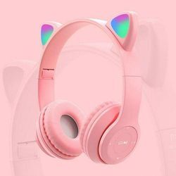 Super P47m Kopfhörer Bluetooth 5.0 Headset Faltbare Stereo-Led-Katzenohr-Kopfhörer Mit Geräuschunterdrückung Für Kinder