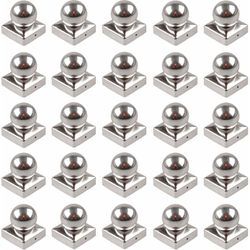 25x Pfostenkappe Edelstahl 71 mm Kugel Abdeckkappe für Pfosten 7 x 7 cm