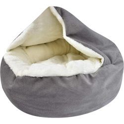 Devenirriche - Katzenbett Komfortables rundes Hundebett Weiches Haustierbett XZ025 (48 20, Grau)