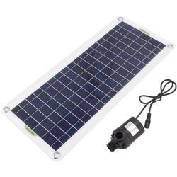 Ej.life - 30-W-Solarwasserpumpen-Kit Solarbetriebener Brunnen mit Panel-Wasserpumpen-Kit für Aquarien, Kleine Teiche, Vogelbäder und Gärten