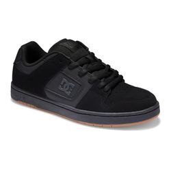 Sneaker DC SHOES "Manteca", Gr. 10,5(44), schwarz, Obermaterial: Leder (Kuh) / Futter: Textil / Außensohle: Gummi, Schuhe Skaterschuh Sneaker low