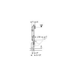 Geberit Duofix Element für Wand-WC, 112cm, mit Sigma Unterputzspülkasten 12cm, für Geruchsabsaugung mit Abluft 111364005