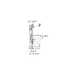 Geberit Duofix Element für Wand-WC, 112cm, mit Sigma Unterputzspülkasten 12cm, barrierefrei, für Stütz-und Haltegriffe 111375005