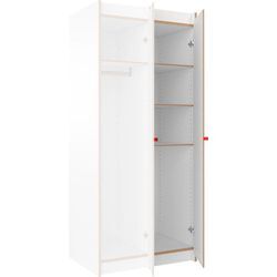 Mehrzweckschrank TOJO "steh", weiß, B:38cm H:180cm T:55cm, MDF, Schränke, als Grund- und Anbaumodul für individuelle Erweiterungen