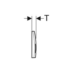 Geberit Delta 50 Drückerplatte für 2-Mengen-Spülung weiß 115105115