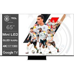 G (A bis G) TCL QLED Mini LED-Fernseher Fernseher schwarz LED Fernseher