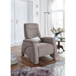 Relaxsessel EXXPO - SOFA FASHION "Ascoli, Relaxsessel, Loungesessel, Hochlehnsessel" Sessel Gr. Webvelours, B/H/T: 88 cm x 106 cm x 99 cm, grau (taupe) mit Relaxfunktion