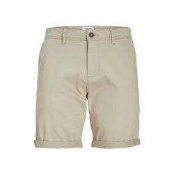 JACK & JONES Chinoshorts 'JPSTBOWIE SHORTS SOLID SN MID' Crockery, Unifarben, Grau - Gr. M