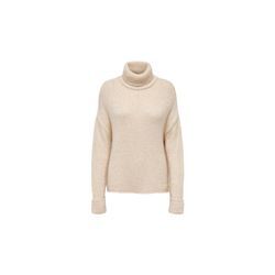 JDY Rollkragenpullover 'Dinea' Sandshell, Unifarben, Weiß - Gr. XS