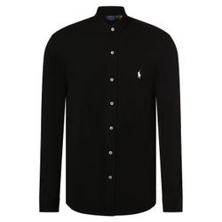 Polo Ralph Lauren Hemd Herren Regular Fit Baumwolle Stehkragen, schwarz