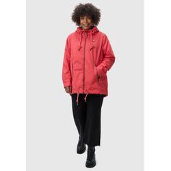 Outdoorjacke RAGWEAR "Zuzka" Gr. 4XL (48), rot (knallrot), Damen, Außenmaterial: 100% Polyester, Innenfutter: 100% Polyester, Jacken, stylische Übergangsjacke mit großer Kapuze