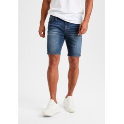 Jeansshorts BUFFALO "5-Pocket Shorts", Herren, Gr. 32, N-Gr, blau (dunkelblau), Jeans, Obermaterial: 98% Baumwolle, 2% Elasthan, casual, regular fit knielang, Jeans, mit normaler Bundhöhe, kurze Hose aus elastischer Denim-Qualität