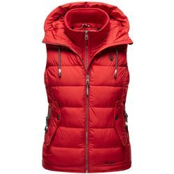 Steppweste MARIKOO "Taisaa", Damen, Gr. S (36), rot, Obermaterial: 100% Polyester Innenmaterial: 100% Polyester, Westen, inklusive Leckerlie-Beutel