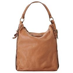 Umhängetasche CLUTY Gr. B/H/T: 33cm x 30cm x 14cm onesize, braun (cognac) Damen Taschen echt Leder, Made in Italy