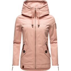 Outdoorjacke NAVAHOO "Wekoo" Gr. L (40), rosa (hellrosa), Damen, Oberstoff: 100% Baumwolle, Futter: 100% Polyester, Ärmelfutter: 100% Polyester, Jacken, moderner Damen Übergangsparka aus Baumwolle mit Kapuze