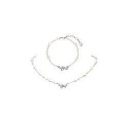 Adorn Necklace & Bracelet Set Silver