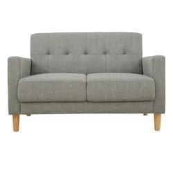 2-Sitzer Sofa aus grauem Stoff MOON