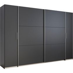 Schwebetürenschrank RAUCH "Kleiderschrank Drehtürenschrank Schrank Garderobe KRONACH TOPSELLER" Schränke Gr. B/H/T: 311cm x 210cm x 59cm, 4 St., grau (graumetallic) mit Dreh- und Schwebetüren vielen Einlegeböden MADE IN GERMANY