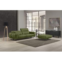 2,5-Sitzer EGOITALIANO "Gloria, super bequem und hochwertige Verarbeitung, edles Design", grün (kiwi), B:236cm H:96cm T:109cm, Sofas, beidseitig verstellbare Rückenelemente, mit Metallfüßen