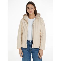 Daunenjacke TOMMY HILFIGER "FEMININE LW DOWN JACKET" Gr. XXL (44), beige (classic_beige) Damen Jacken mit Logostickerei