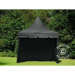 Faltzelt Faltpavillon Wasserdicht FleXtents pro Peak Pagoda 3x3m - Schwarz