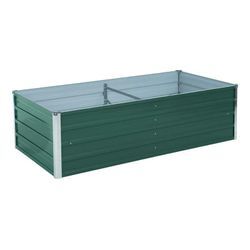 Estexo - Hochbeet Pflanzbeet Metall Gemüsebeet Pflanzkasten Stahl Beet Blumenbeet Garten RAL6005 (Moosgrün) / 160x80x45 cm