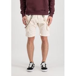 Shorts ALPHA INDUSTRIES "Alpha Industries Men - Shorts Utility Short", Herren, Gr. 29, Normalgrößen, weiß (jet stream weiß), Shell: 98% Cotton, 2% Elastane, Hosen