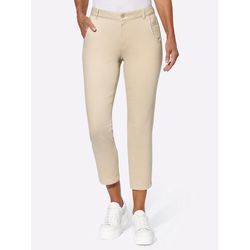 Bequeme Jeans INSPIRATIONEN Gr. 24, Kurzgrößen, beige (sand) Damen Jeans