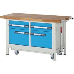 Fahr- und absenkbare Werkbank, Gestellbauweise Serie 8000 eurokraft pro